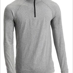 Fabletics Gray Quarter-Zip Pullover